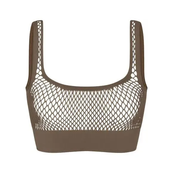 NWT SKIMS Army Warp Knit Scoop Neck Bralette XXS-S - Picture 1 of 1